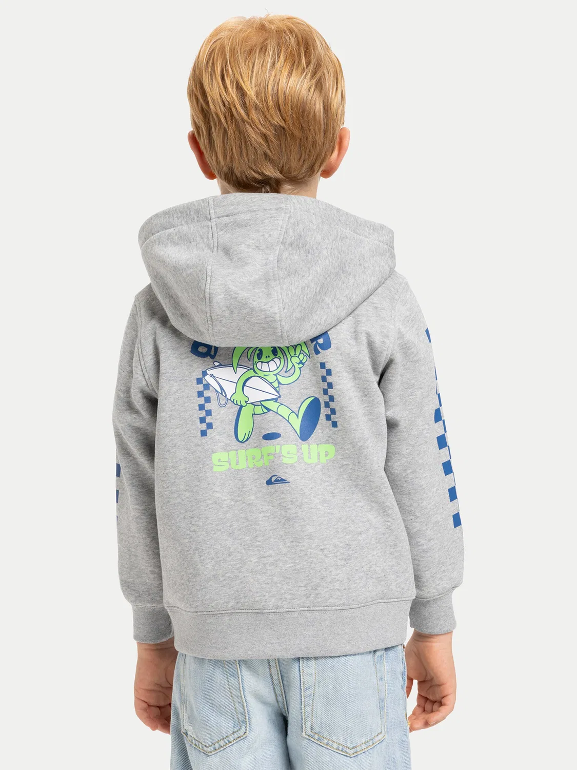 Толстовка стандартного кроя для мальчика Graphic Zips Quiksilver, серый — фото 3