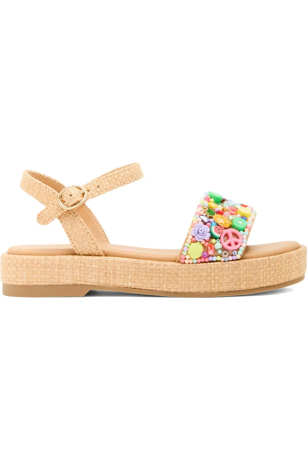 Сандалии детские на платформе с ремешком Arabela Steve Madden, Natural — фото 2