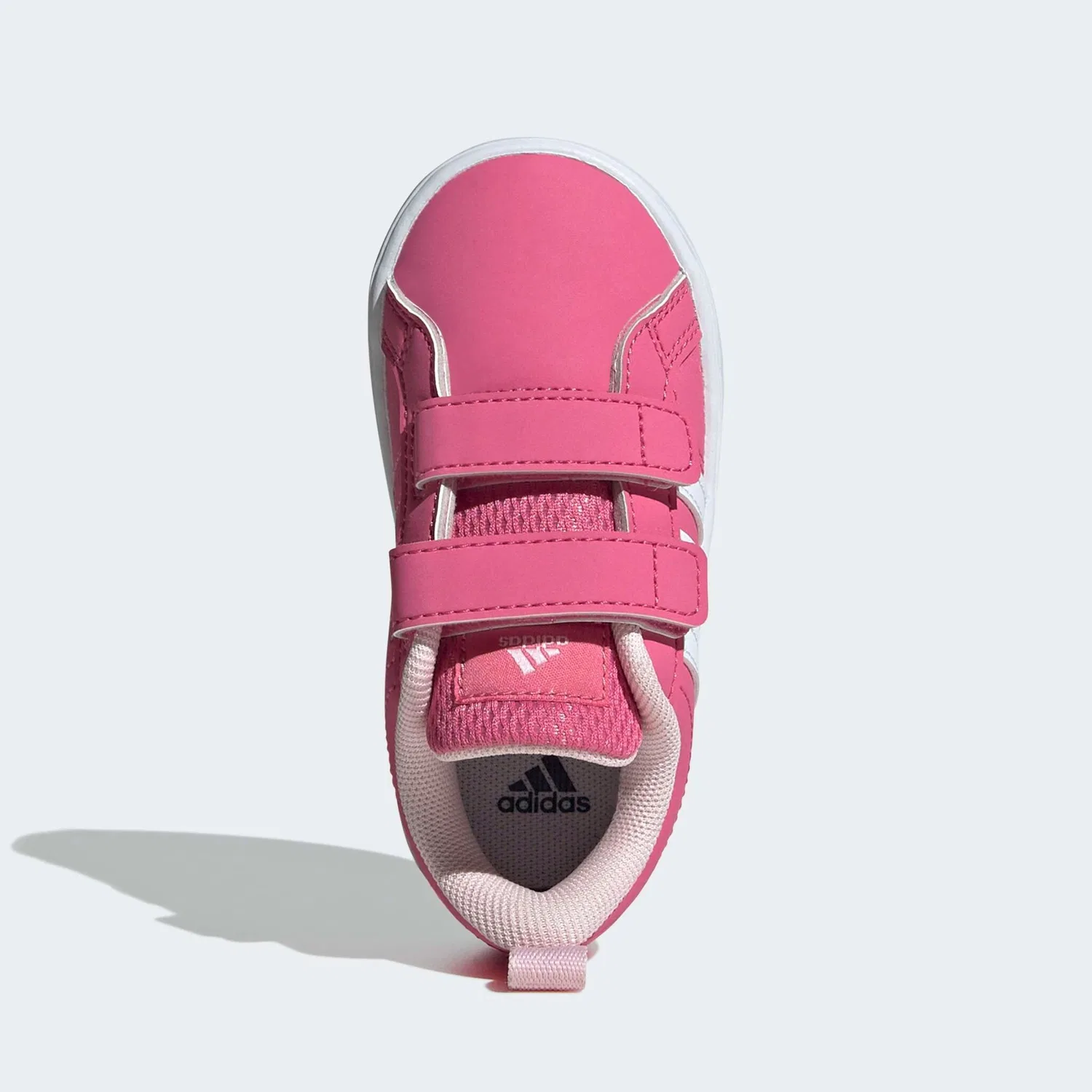 Детские кроссовки с липучками Adidas Sportswear, Pink/White — фото 4