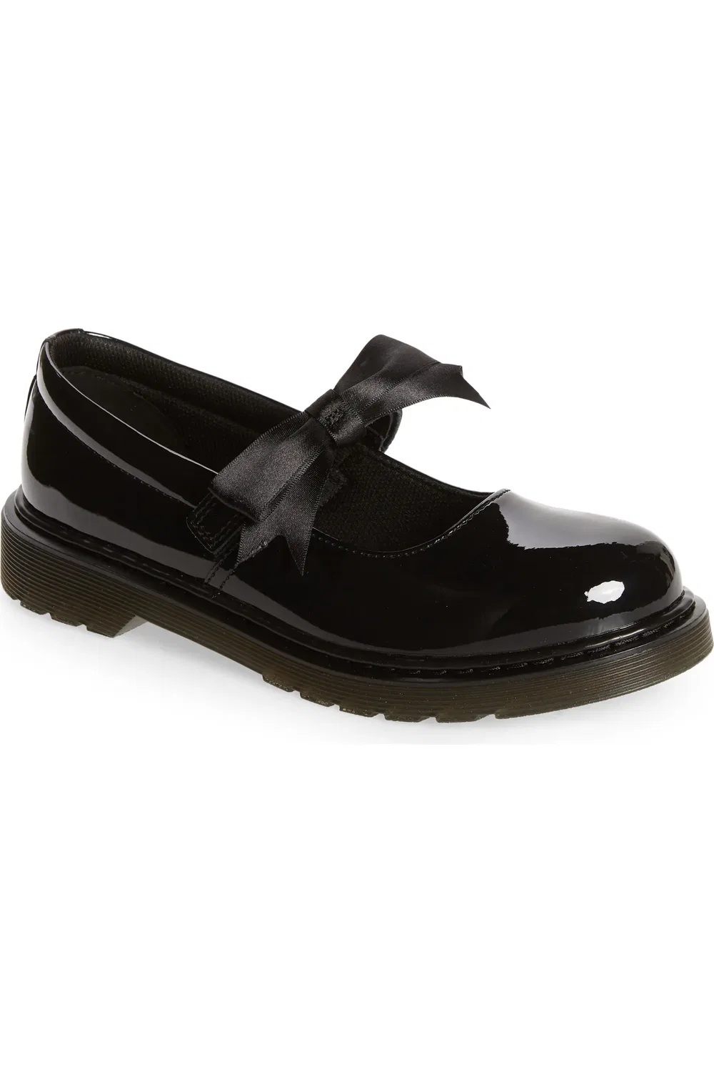 Детские туфли Dr. Martens Maccy II на толстой подошве, лакированная кожа, черный