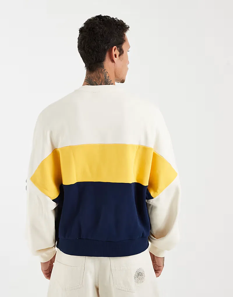 Свитшот Adidas Originals Originals в стиле университетской формы, кремово-белый — фото 3