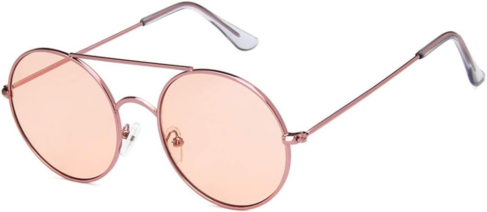 

Солнцезащитные очки Shiratori унисекс в стиле ретро, ​​золотисто-коричневые, для отдыха и развлечений, круглые, неполяризованные, с защитой от УФ-излучения UV400, Pink