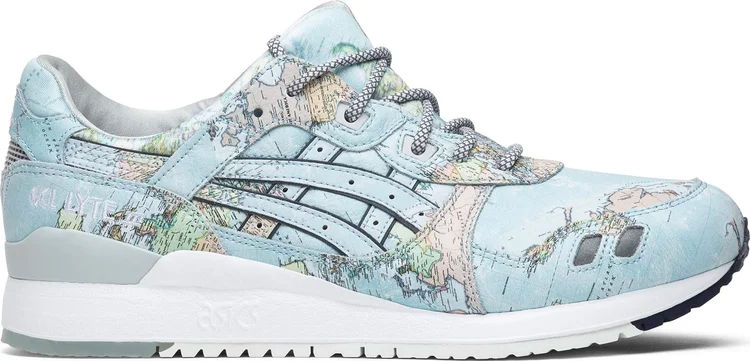 Кроссовки atmos x gel lyte 3 'world map' Asics, синий - фото