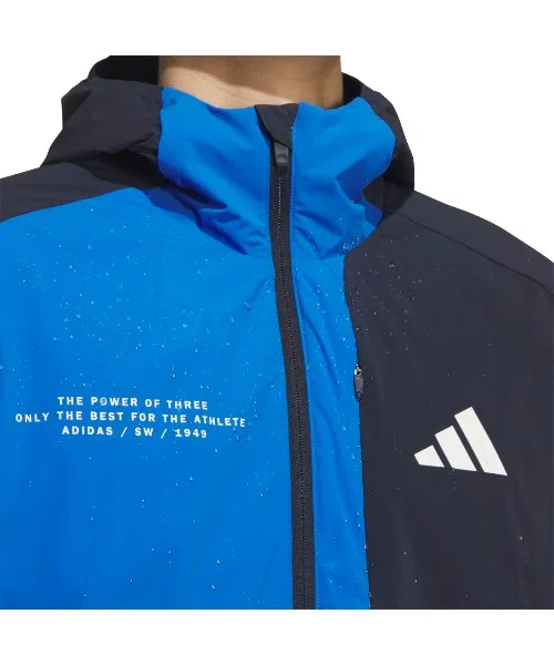 Мужской трек-топ с капюшоном, из эластичной ткани Adidas Adaptation, Black — фото 4