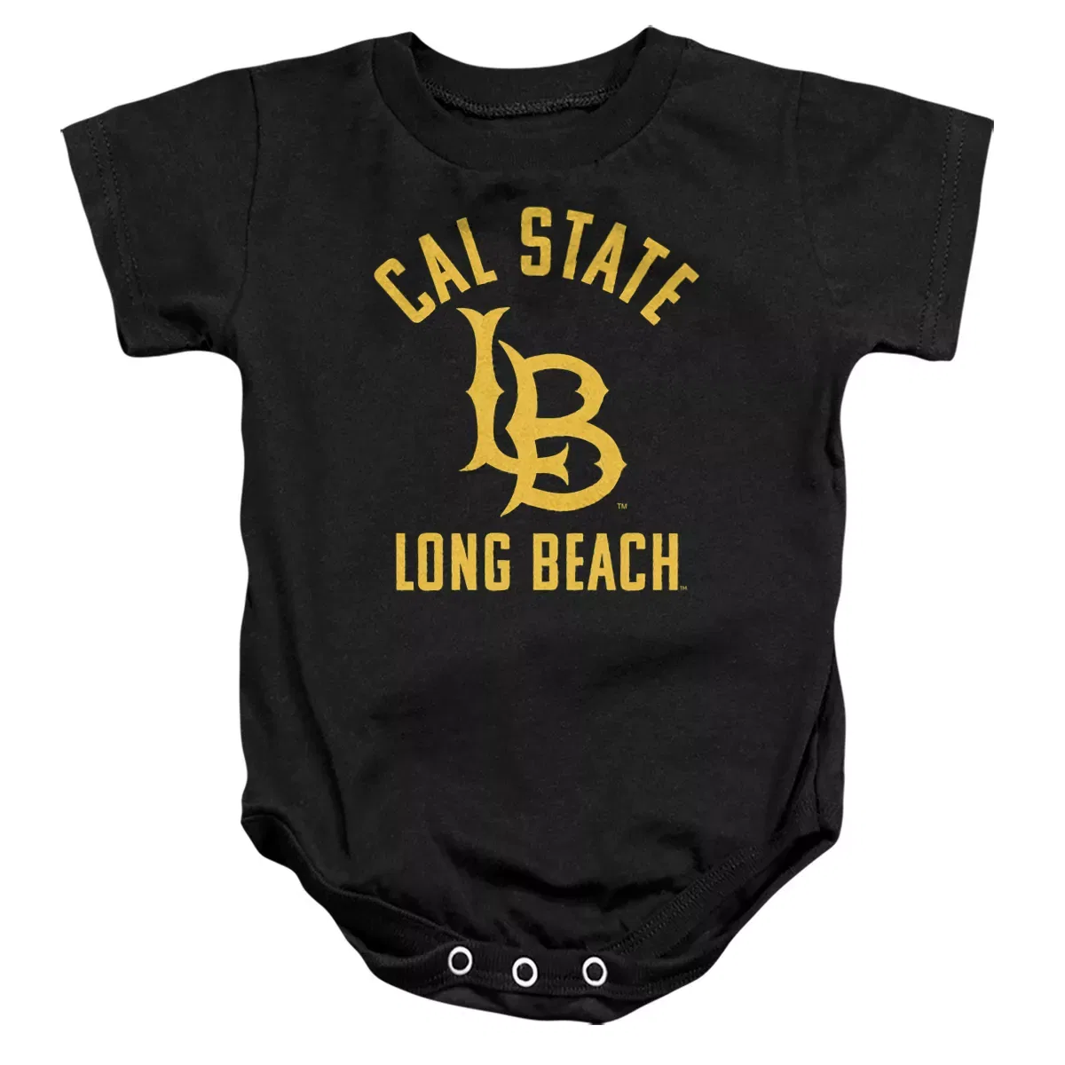 Детский боди-комбинезон с коротким рукавом, California State University, Long Beach NCAA, Black