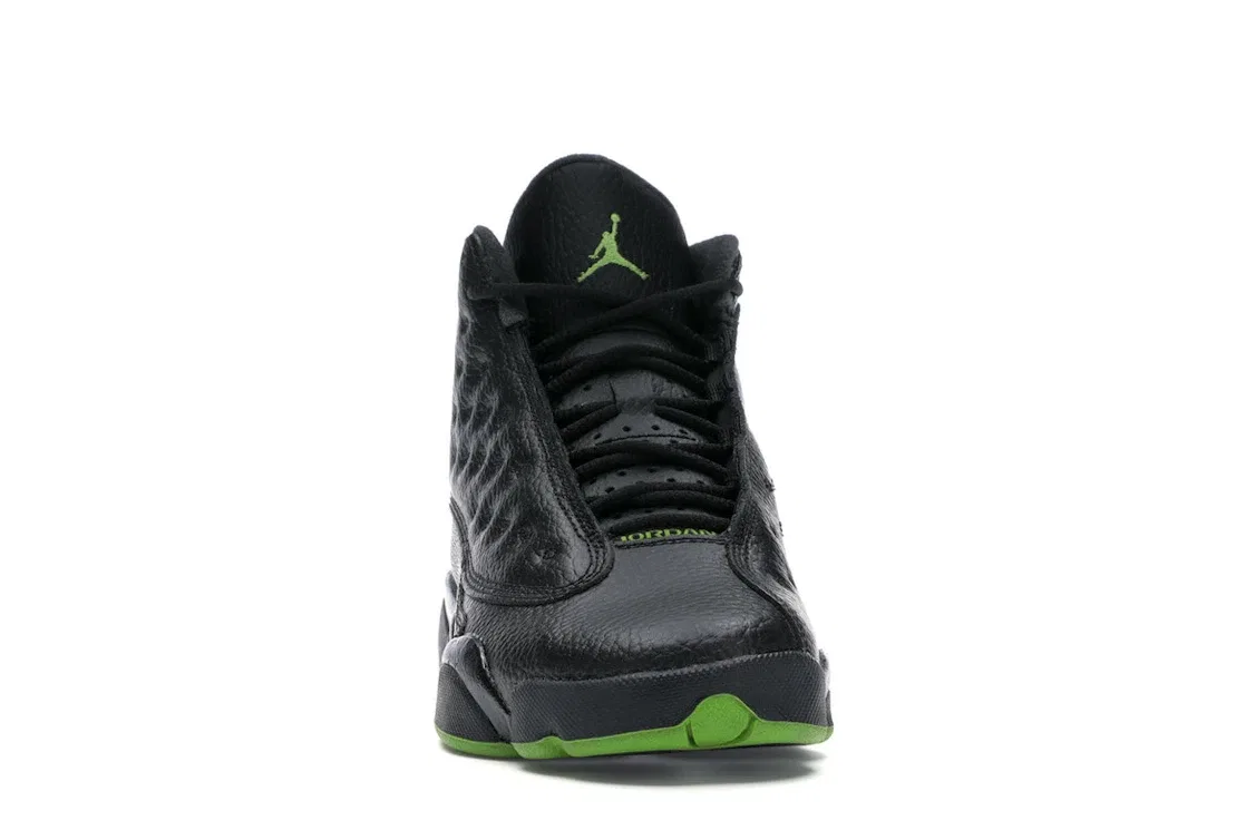 Детские кроссовки Lifestyle с цветовыми акцентами Jordan 13 Retro, Black/Altitude Green — фото 2