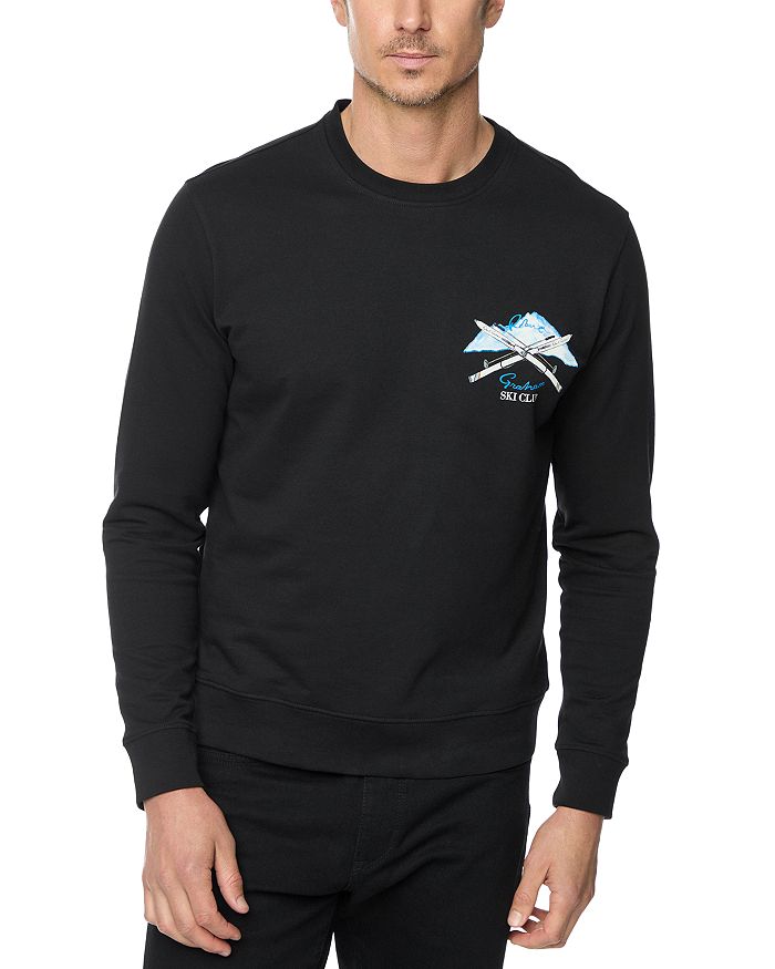 

Свитшот Hit The Slopes из хлопка с принтом, классический крой Robert Graham, черный