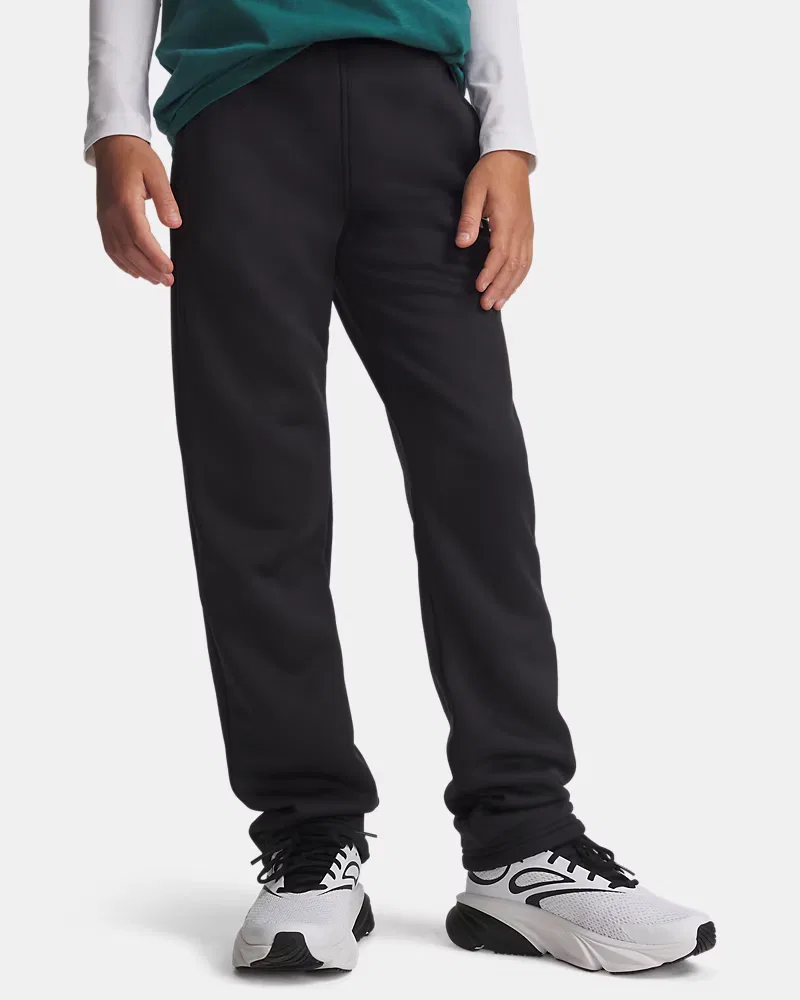Штаны детские 66 см на флисовой подкладке Armour Fleece UnderArmour, Black/White