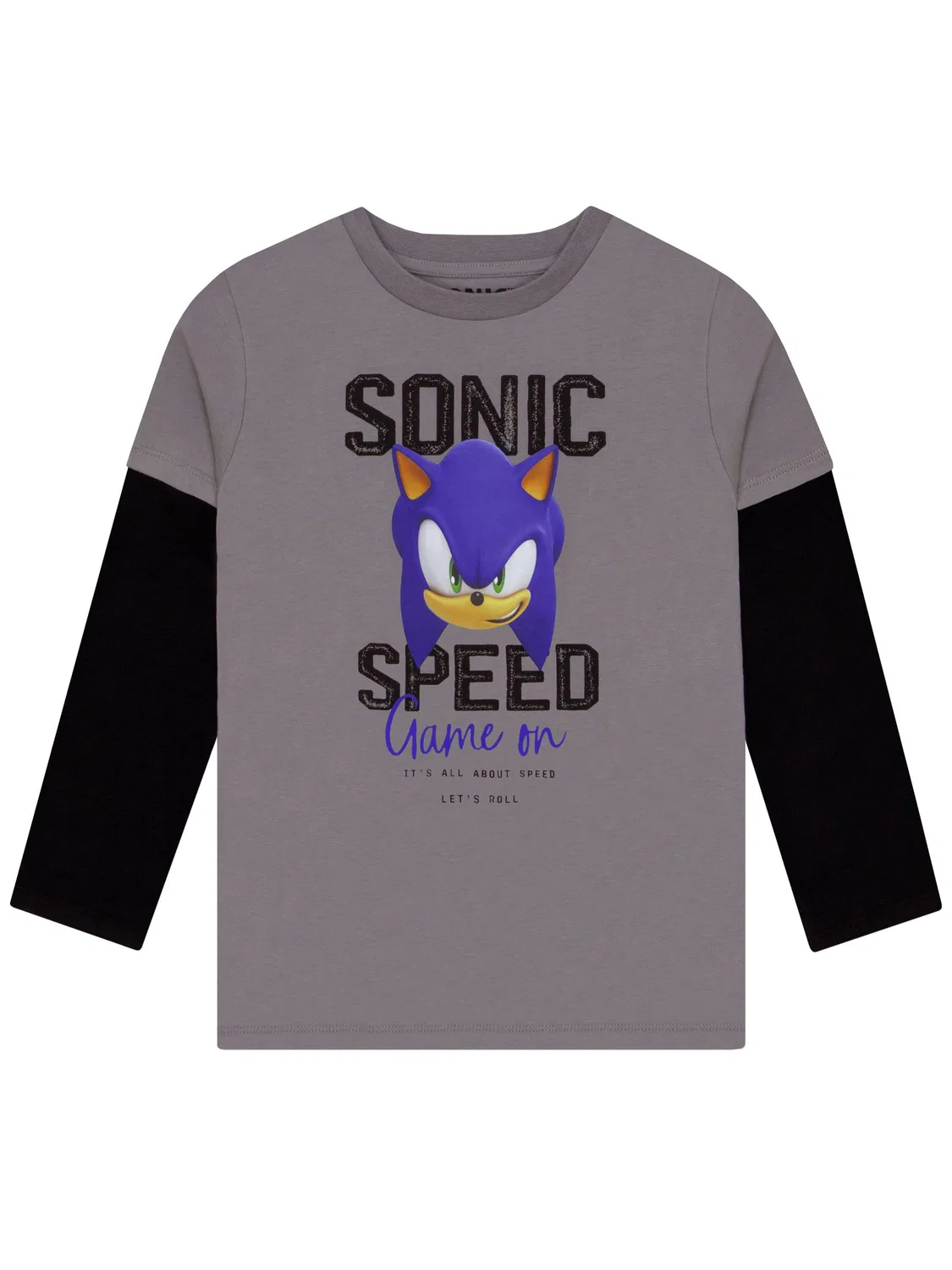 Футболка с длинным рукавом Sonic the Hedgehog Character, серый