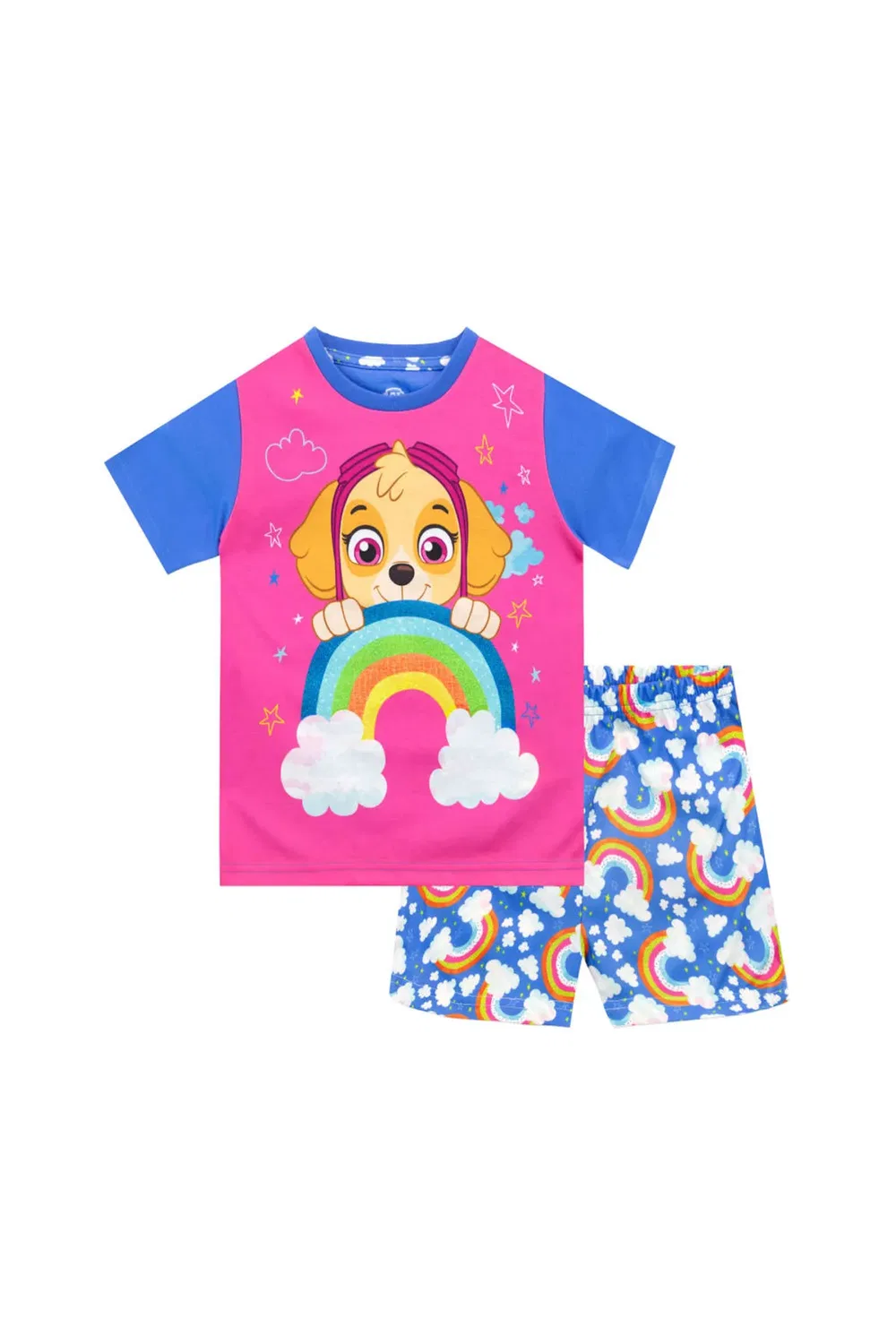 Детская пижама с принтом Skye Glitter Rainbow Paw Patrol, Blue