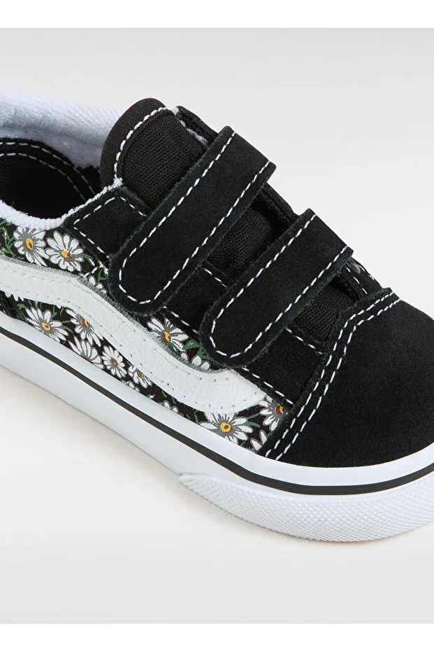 Детские кеды для девочек на липучке Old School Vans, Mixed — фото 2