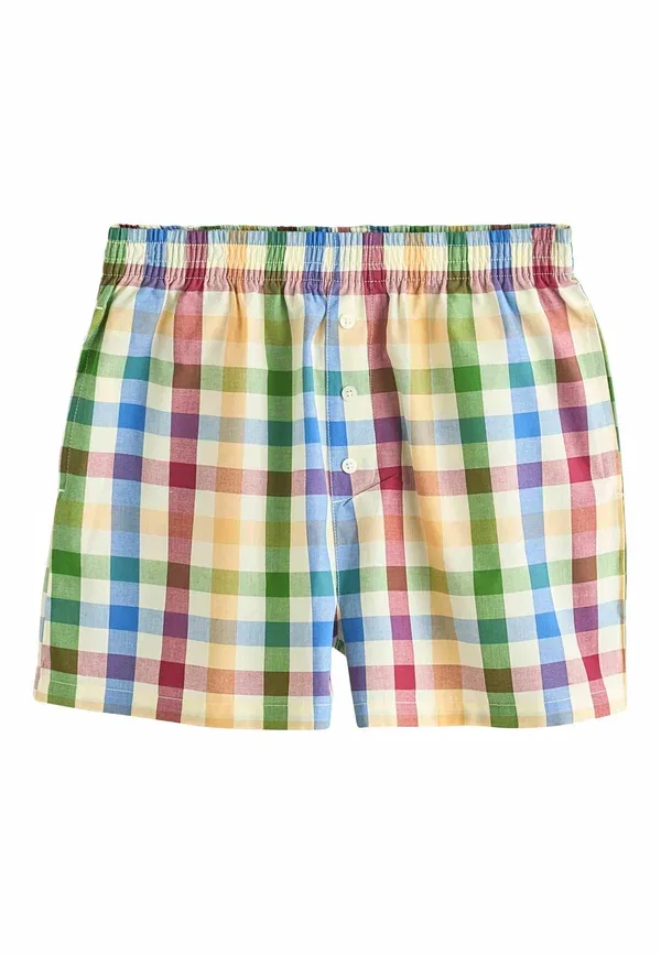 Пижамный комплект из хлопка Regular fit - short pyjamas set, Next, yellow check tabasco, желтый — фото 4