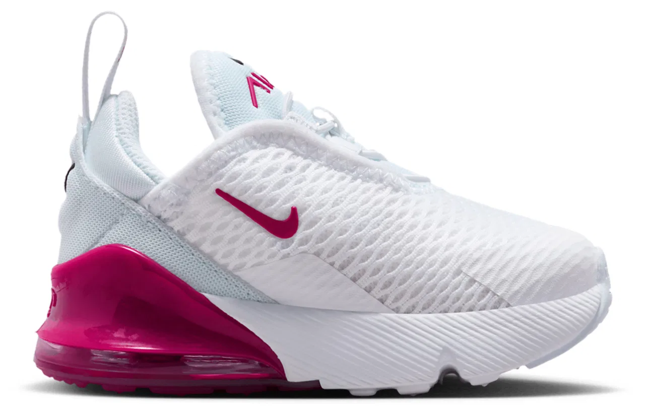 Кроссовки для мальчиков Air Max 270 Nike, цвет White/Sweet Beet/Black