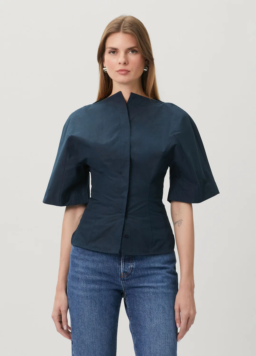 Блуза Jacquemus La Chemise, lacivert — фото 3