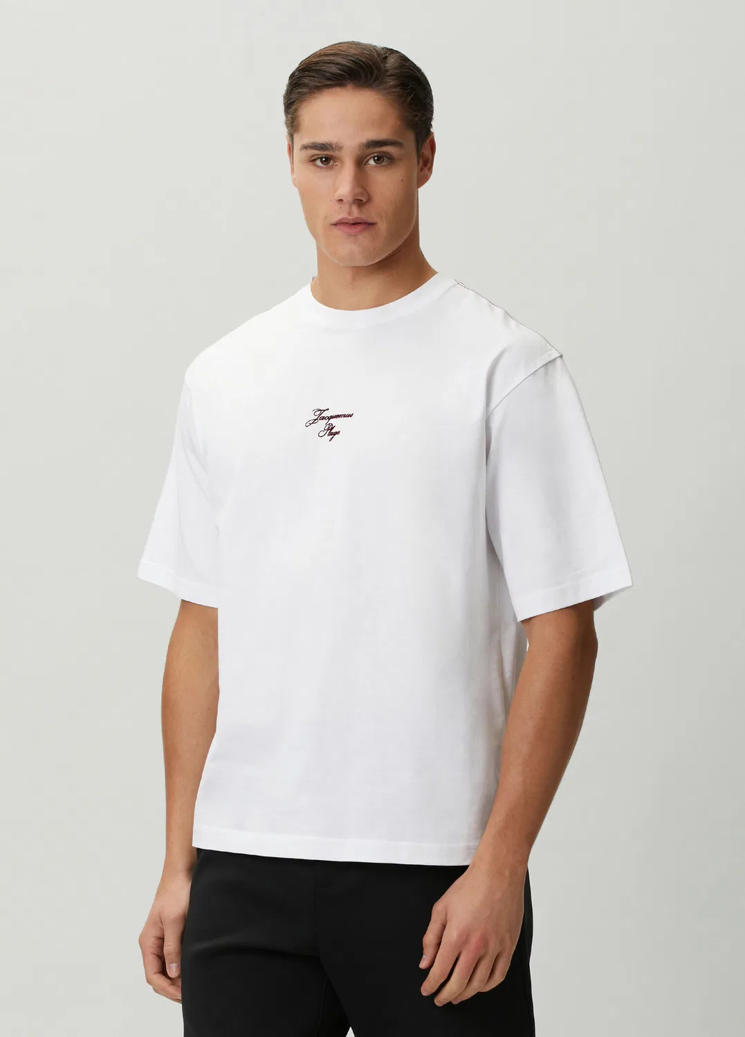 Футболка Beyaz Figür Nakışlı Logolu Jacquemus, White