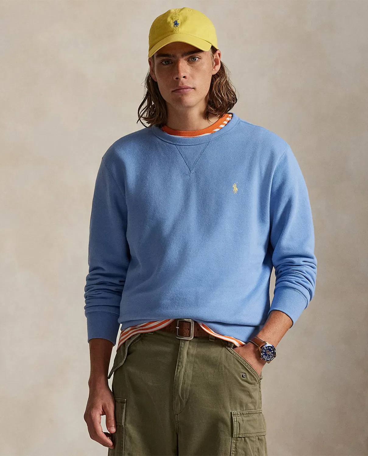 Мужская толстовка с вышивкой лошади Polo Ralph Lauren, Azul Cyan