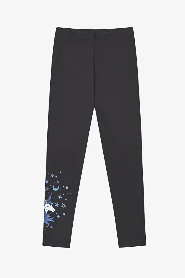 Детские леггинсы для девочек однотонные Unique Unicorn Penti, Black