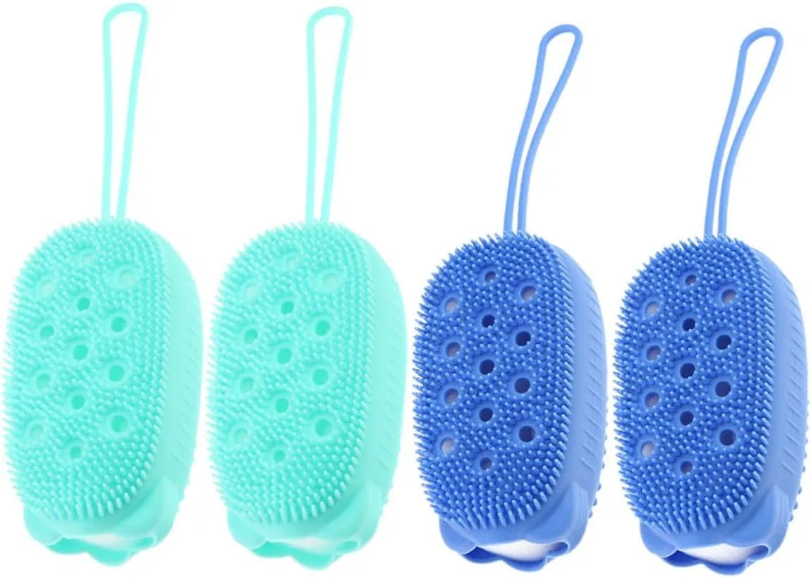 Щетка для тела Silicone Body Brush, TOPBATHY, 4 шт, Sortierte Farbe