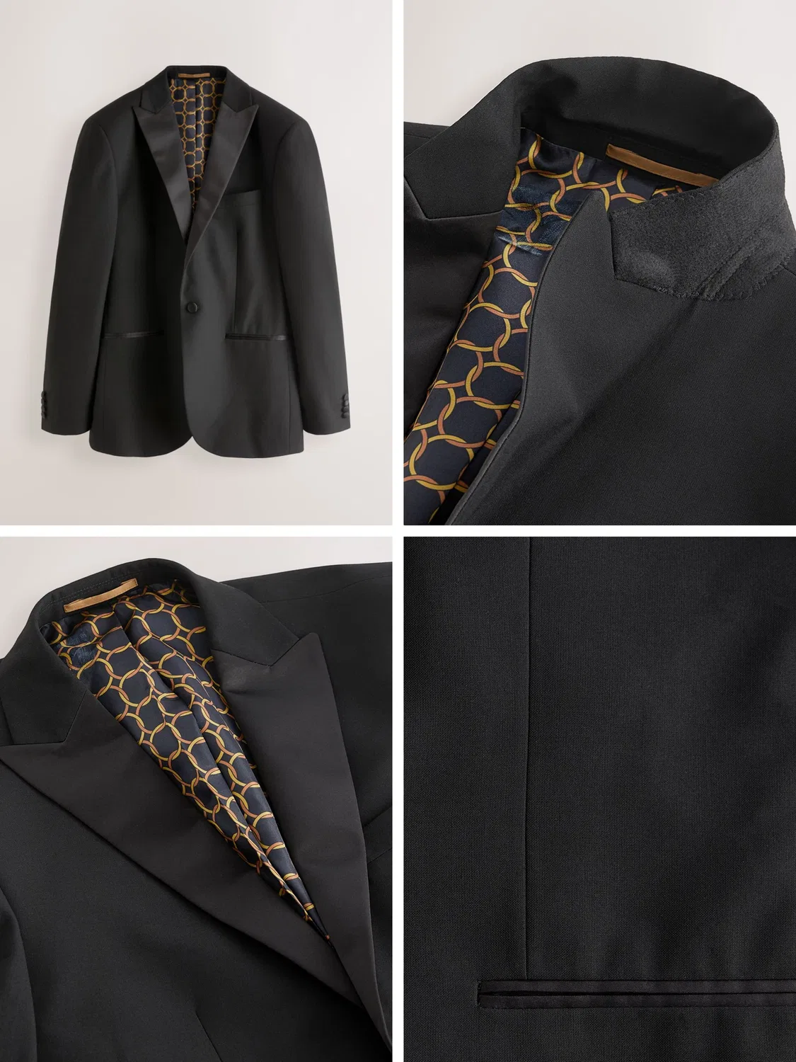 Пиджак смокинг Slim Fit Black Next, Black — фото 3