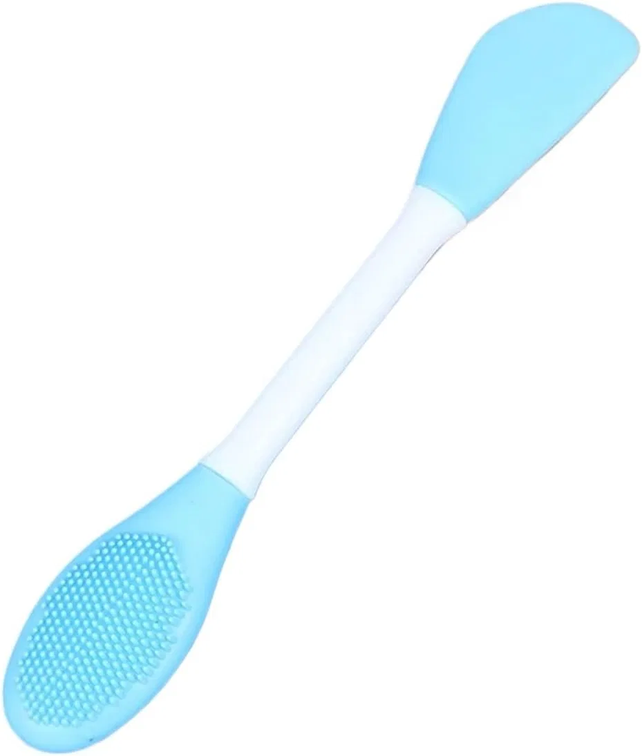 Маска для лица с двойной головкой из силикона, EYZJQSTUV, 1 шт, 15.7 см, Blue