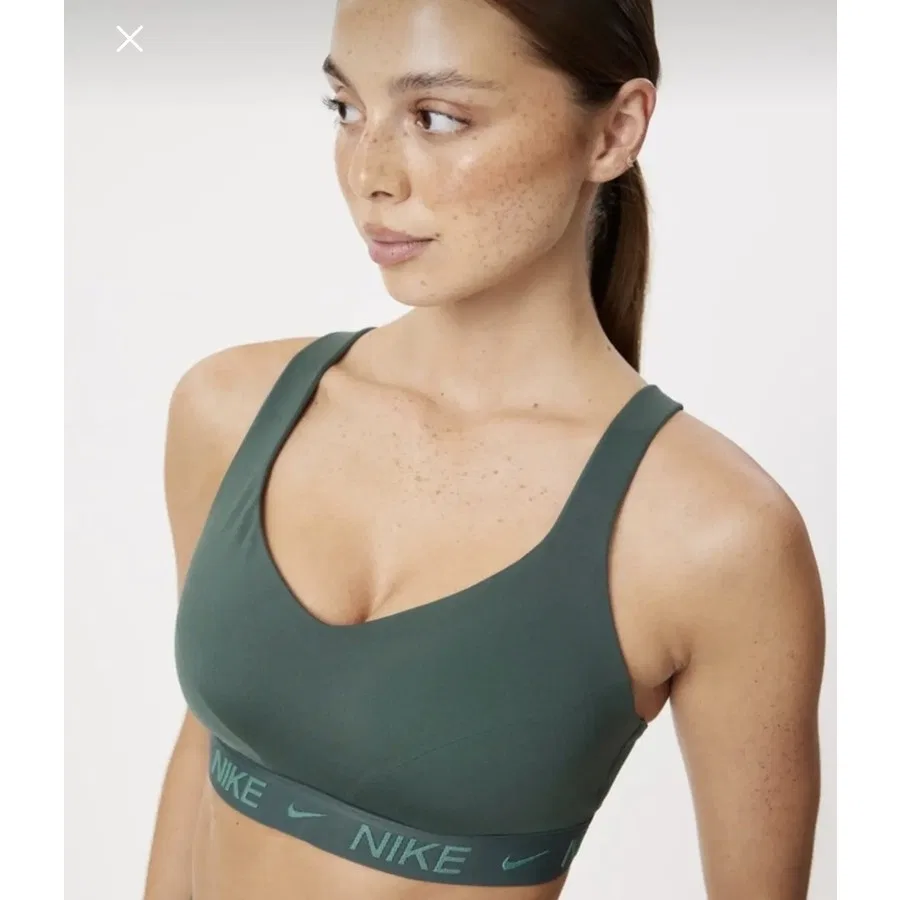 Спортивный бюстгальтер с высокой поддержкой Indy High-Support Padded Adjustable Training Nike, Зеленый — фото 2