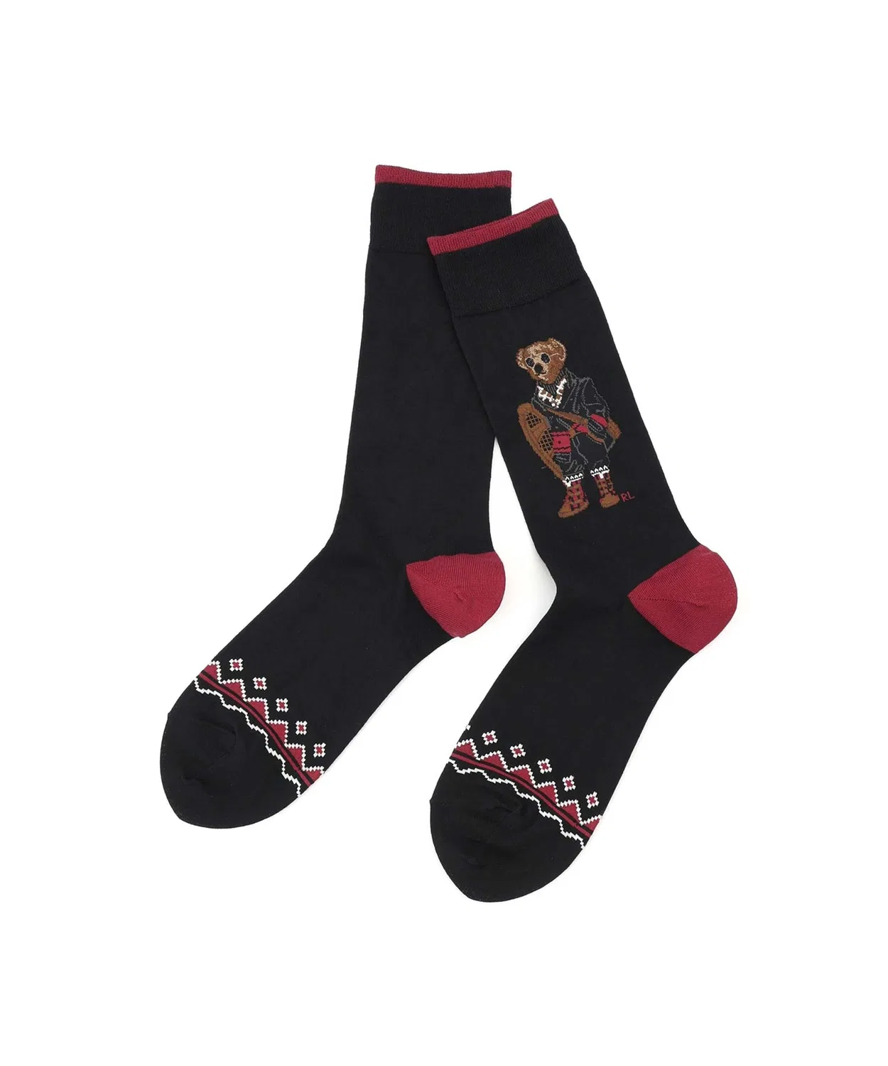Мужские носки с принтом Big Bear POLO RALPH LAUREN, Black