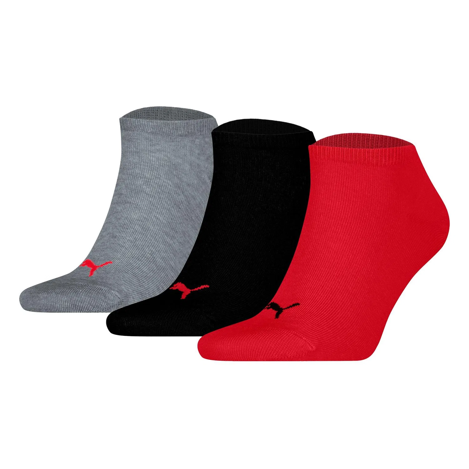 Детские носки-слипоны с принтом Puma, Bunt Kirschrot Hellgrau