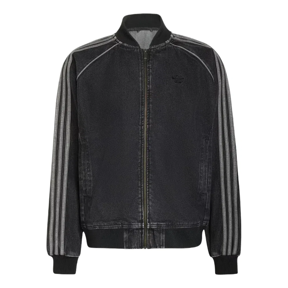 Мужская куртка SST Adicolor Denim Track Top Asia Sizing 'True Black' adidas, True Black