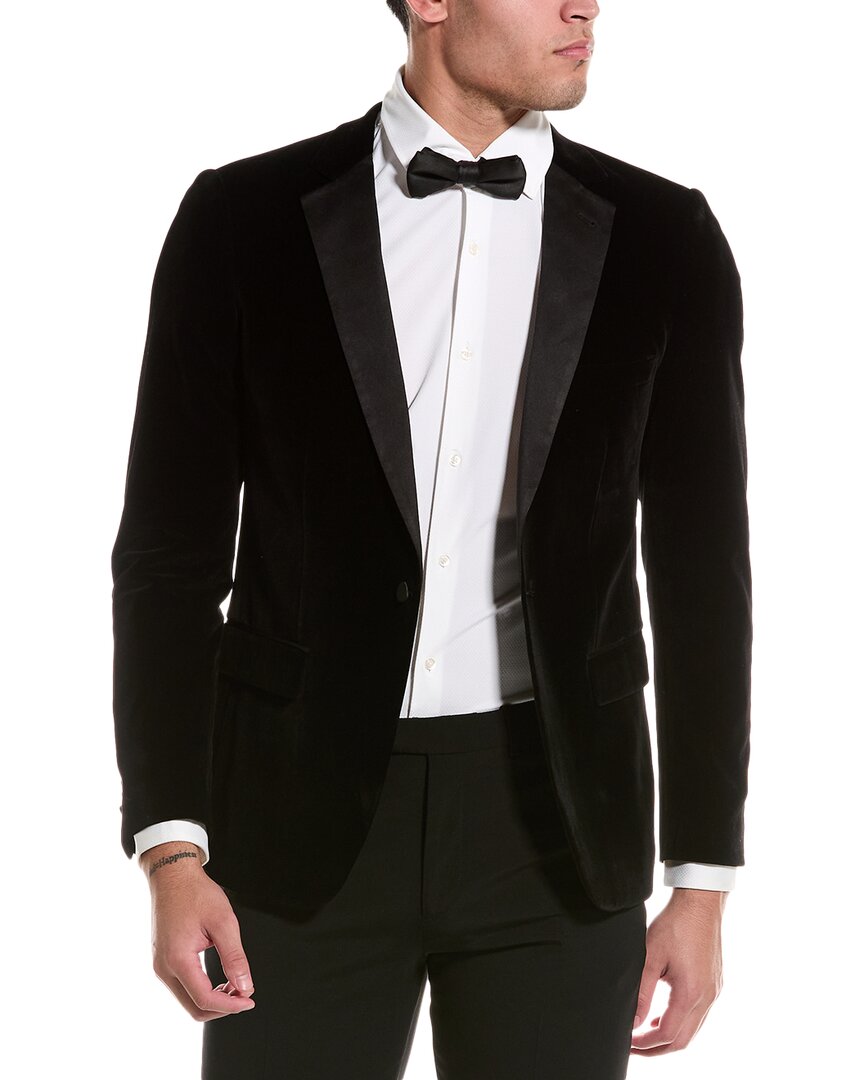 

Куртка Osborne Slim Fit Velvet с узором Paisley & Gray, черный
