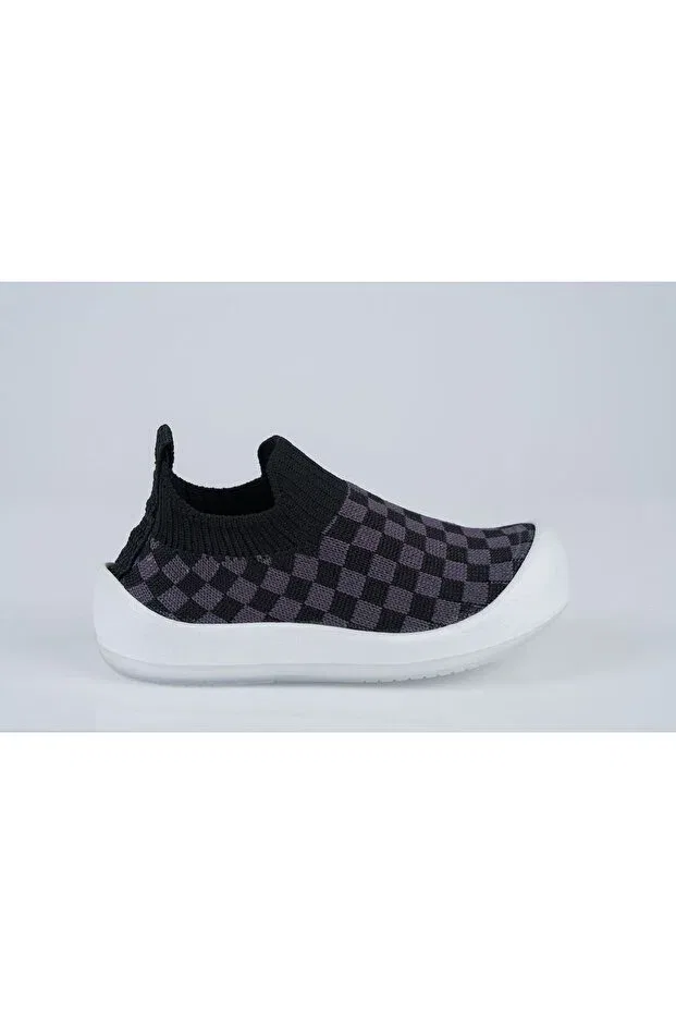 Детские туфли для девочек с узором Checkerboard Walkids, Black Gray