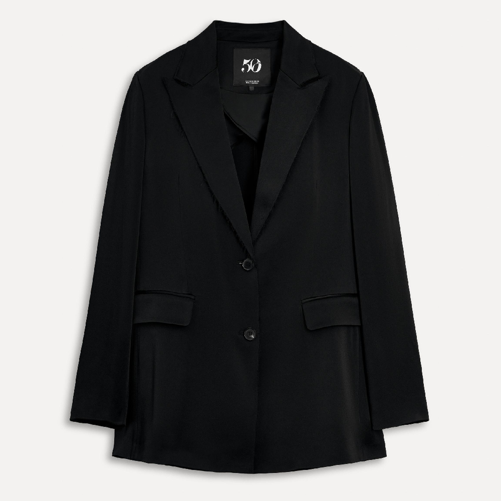 

Пиджак Zara Satin Suit 50th Anniversary, черный