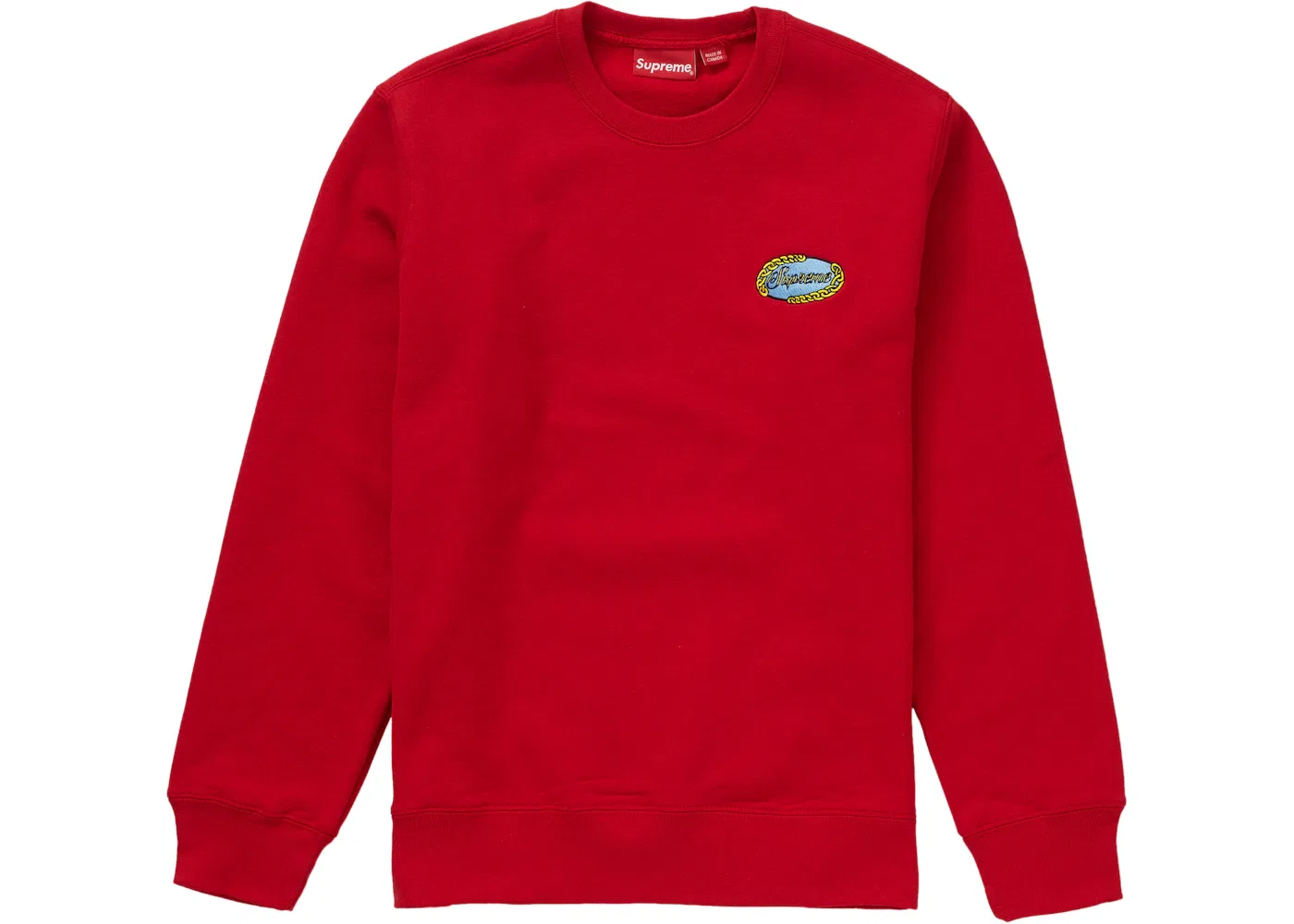 Мужской свитшот Supreme Chain Logo Crewneck Red