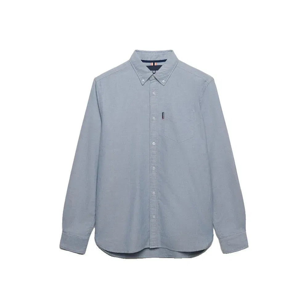 Рубашка Oxford с длинным рукавом Superdry, синий — фото 3