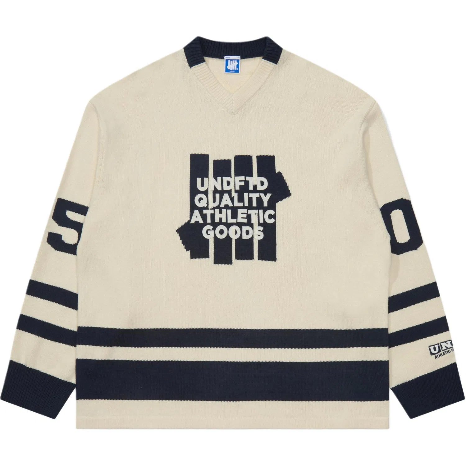 Детский свитер с V-образным вырезом Moderate UNDEFEATED, White