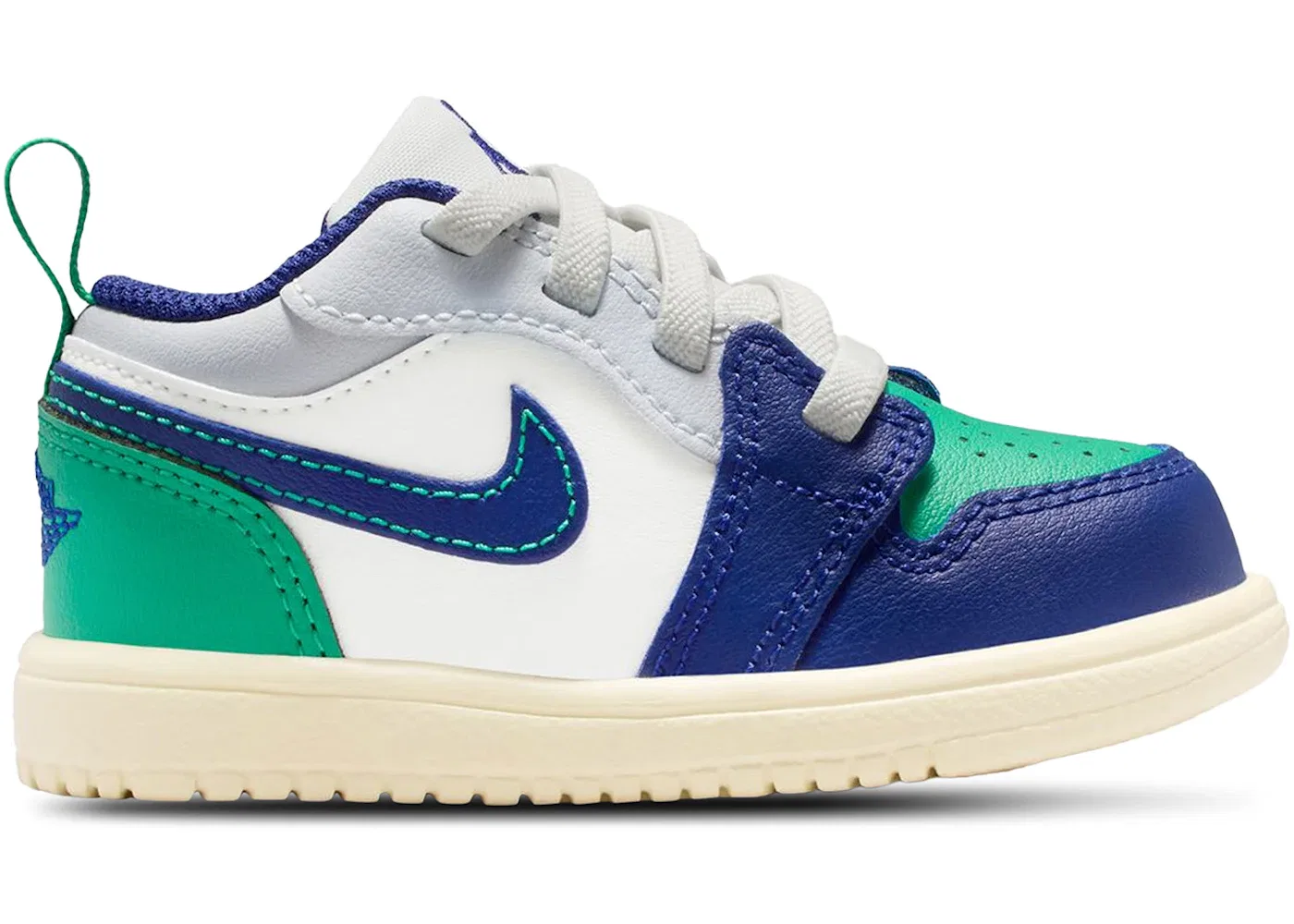 Детские кроссовки Lifestyle Jordan 1 Low ALT Rare Air Jordan, Sail/Stadium Green/Neutral Grey/Deep Royal Blue