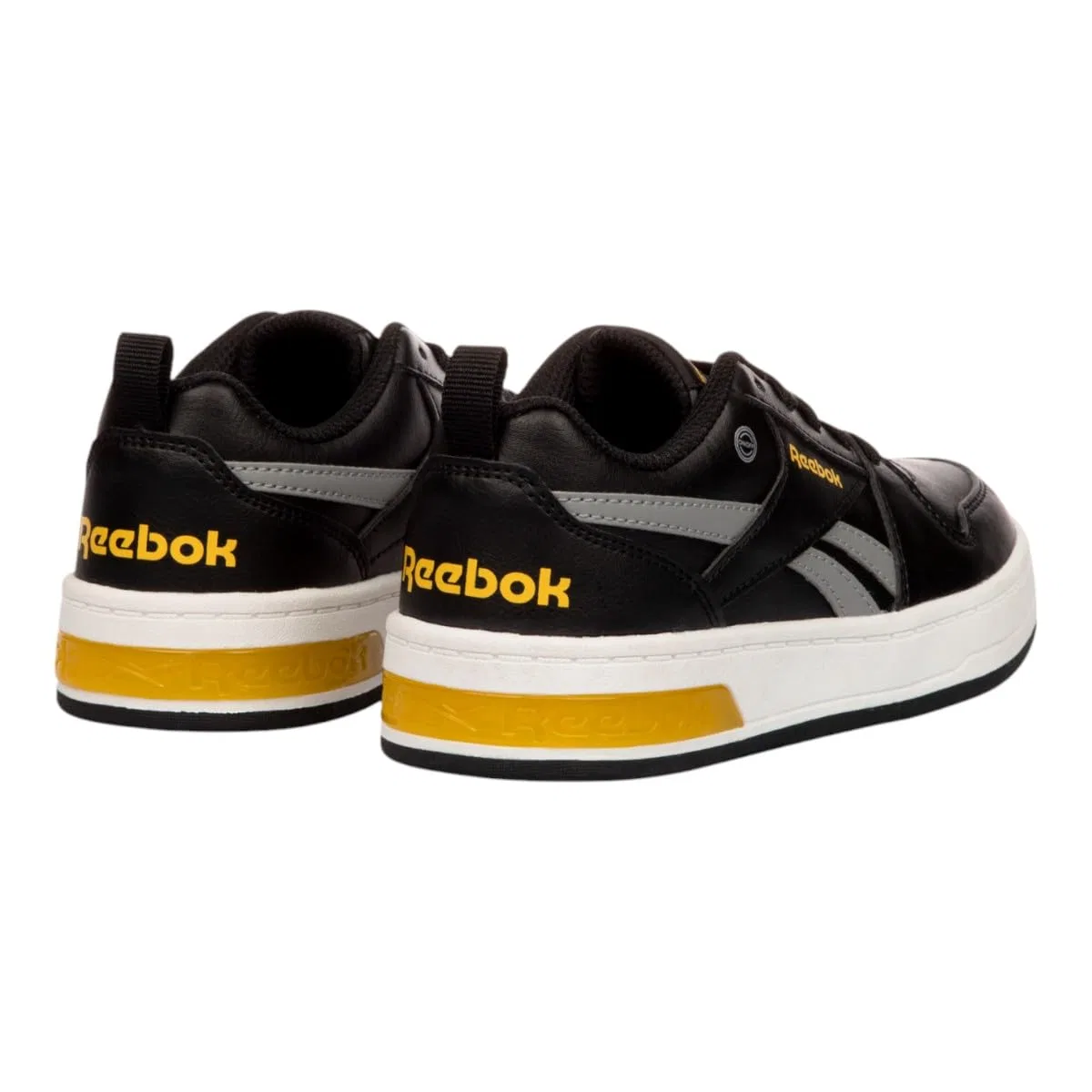 Детские кроссовки для мальчиков с синтетическим верхом Reebok Royal Prime Step N' Flash Reebok, Black Grey3 Yellow — фото 3