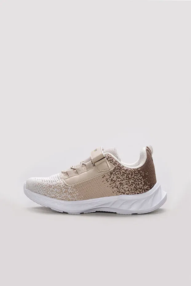 Детские кеды для девочек с принтом Fast Step, White Beige Coffee — фото 2