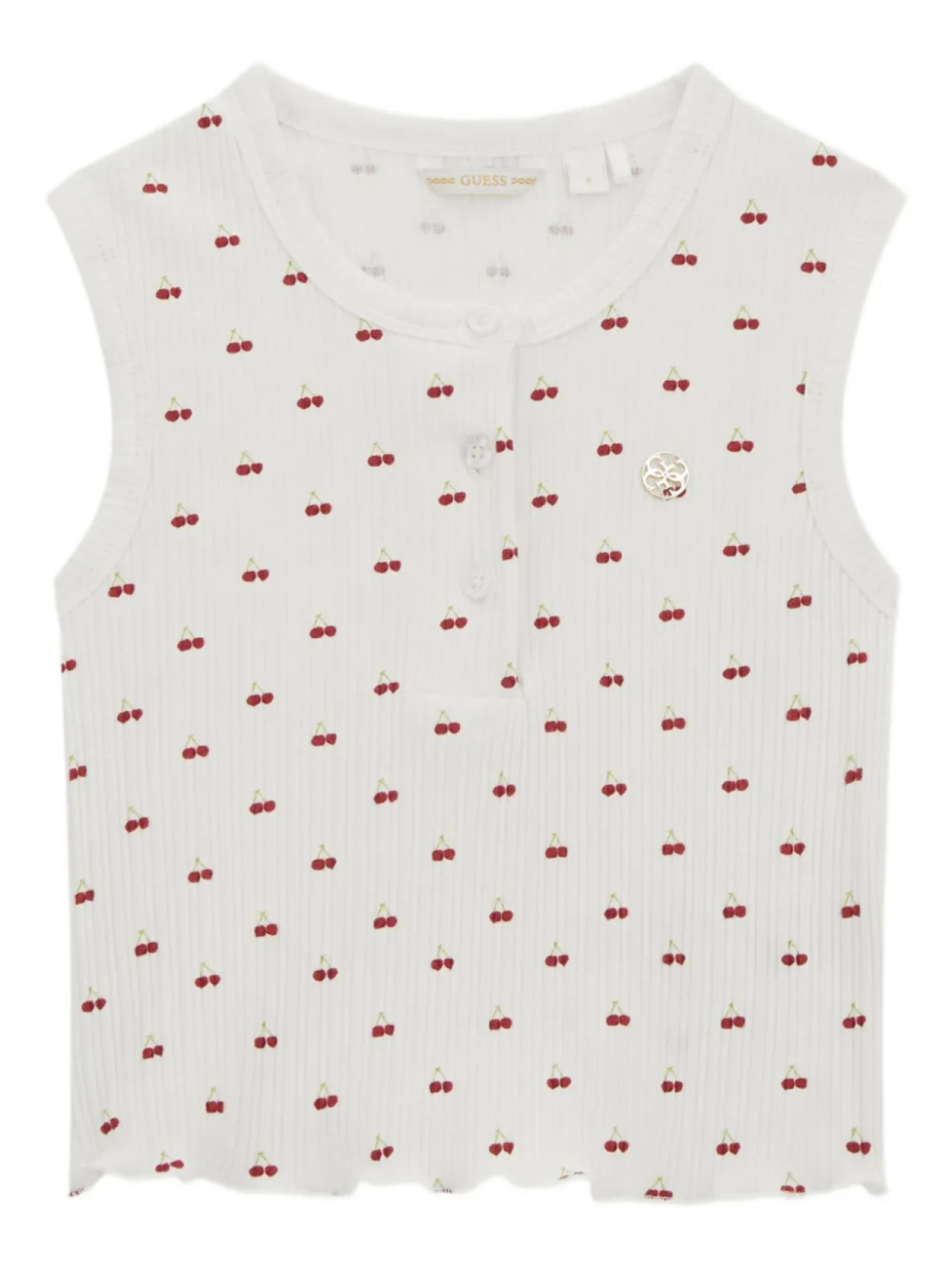 

Guess Kids детский графический принт топ, белый