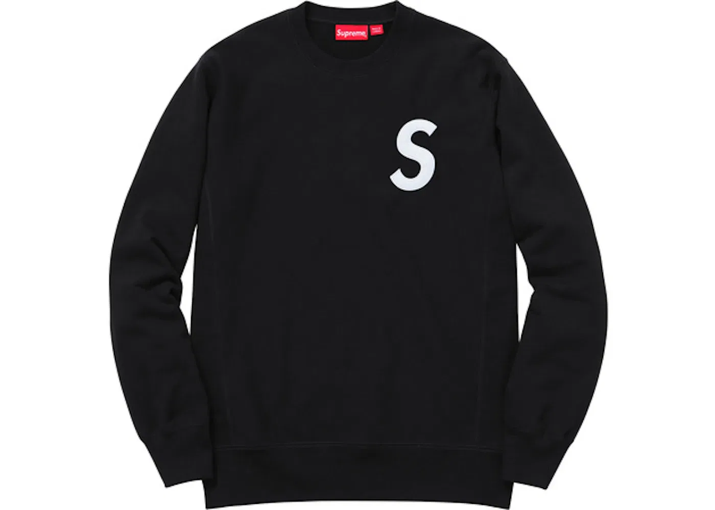 Мужской свитшот с логотипом S Logo Crewneck Supreme, черный