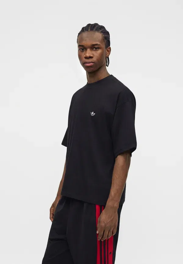 Футболка унисекс - простая футболка Adidas Originals, черный — фото 4