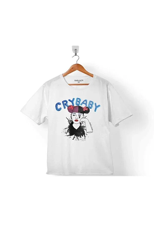 Детская футболка для девочек с принтом Melania Martinez Crybaby Cry Baby 2 Kids T-Shirt Kendim Seçtim, White