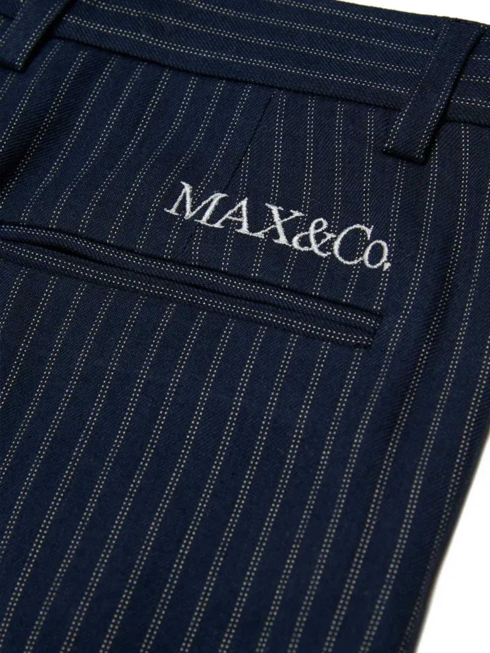 Брюки в тонкую полоску Max&Co. Kids, синий — фото 4