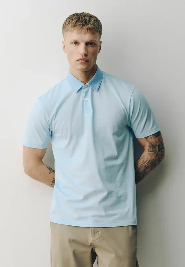 Поло комплект 3 шт, хлопок с эластаном, Polos three pack, Next, Neutral Navy Blue Geo Collar, темно-синий