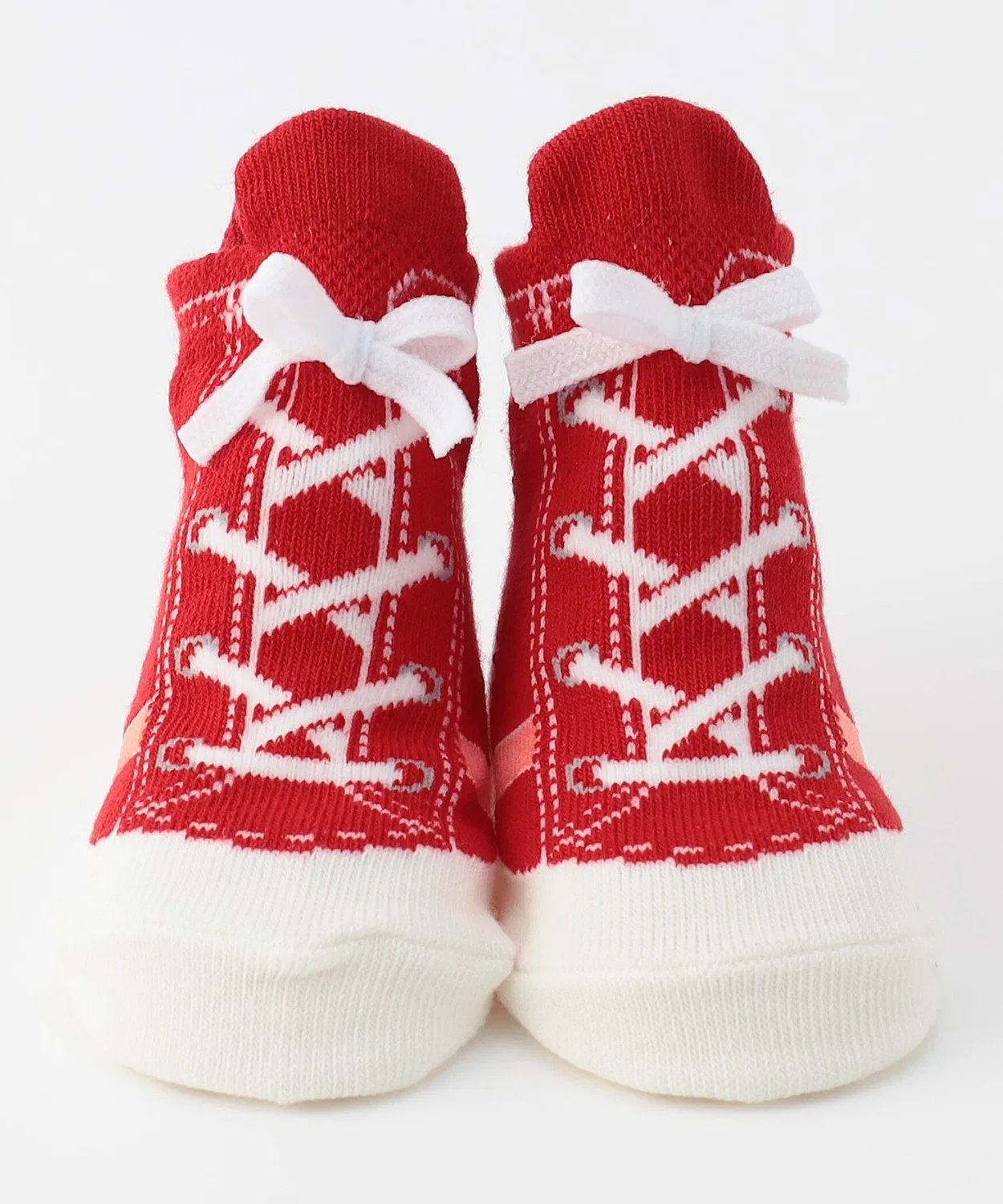 Детские носки с принтом кроссовок, модель Sneaker Print Cup Socks COMME CA ISM, Ivory — фото 2