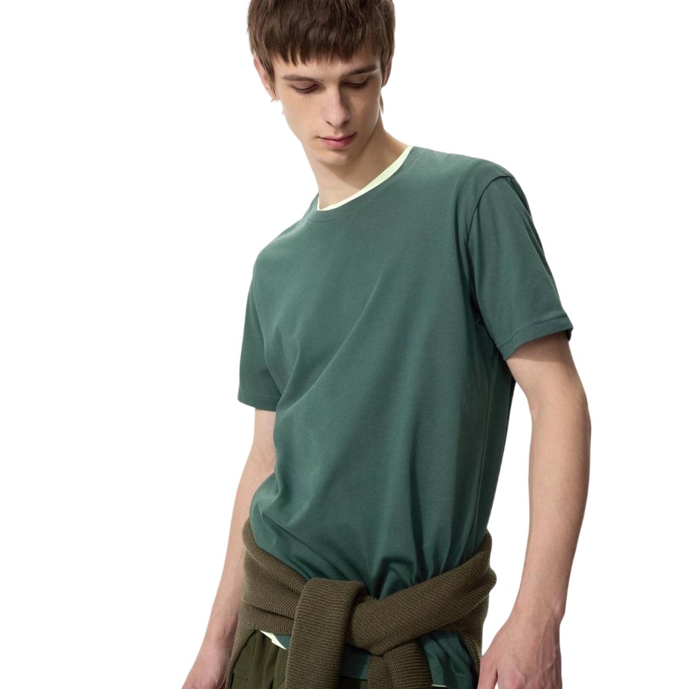 Футболка Uniqlo DRY Colour Crew Neck Unisex, 58 темно-зеленый
