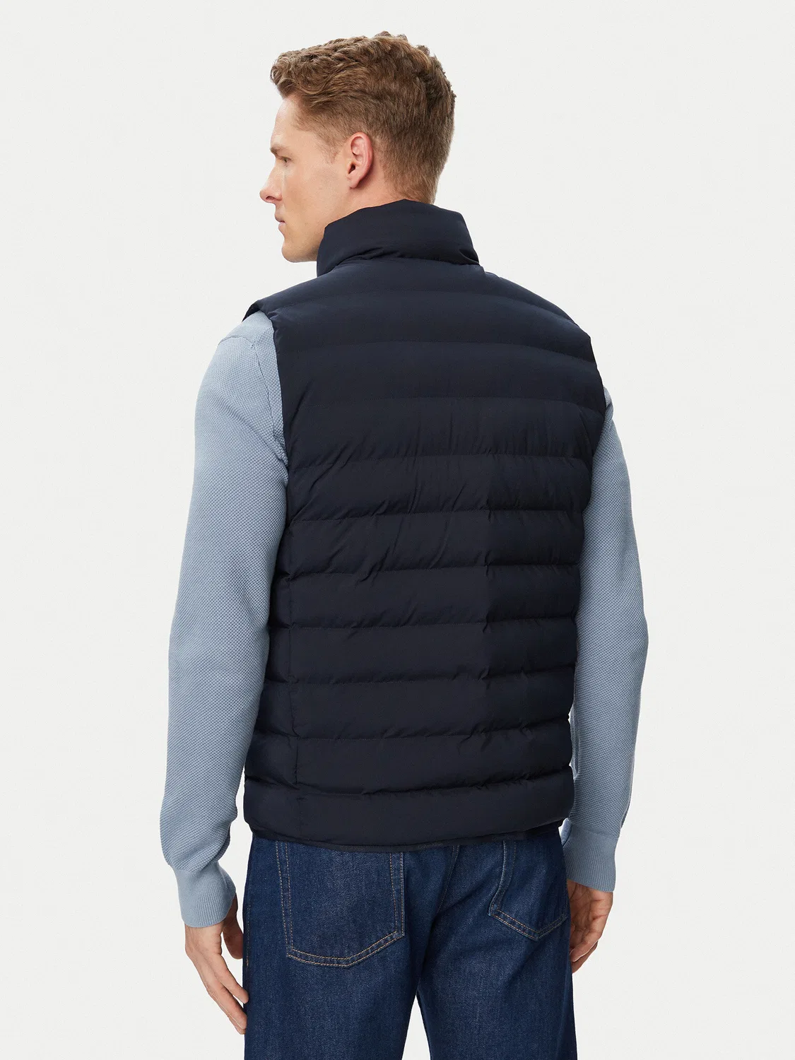 Мужской жилет классического кроя Classic Calvin Klein, темно-синий — фото 3