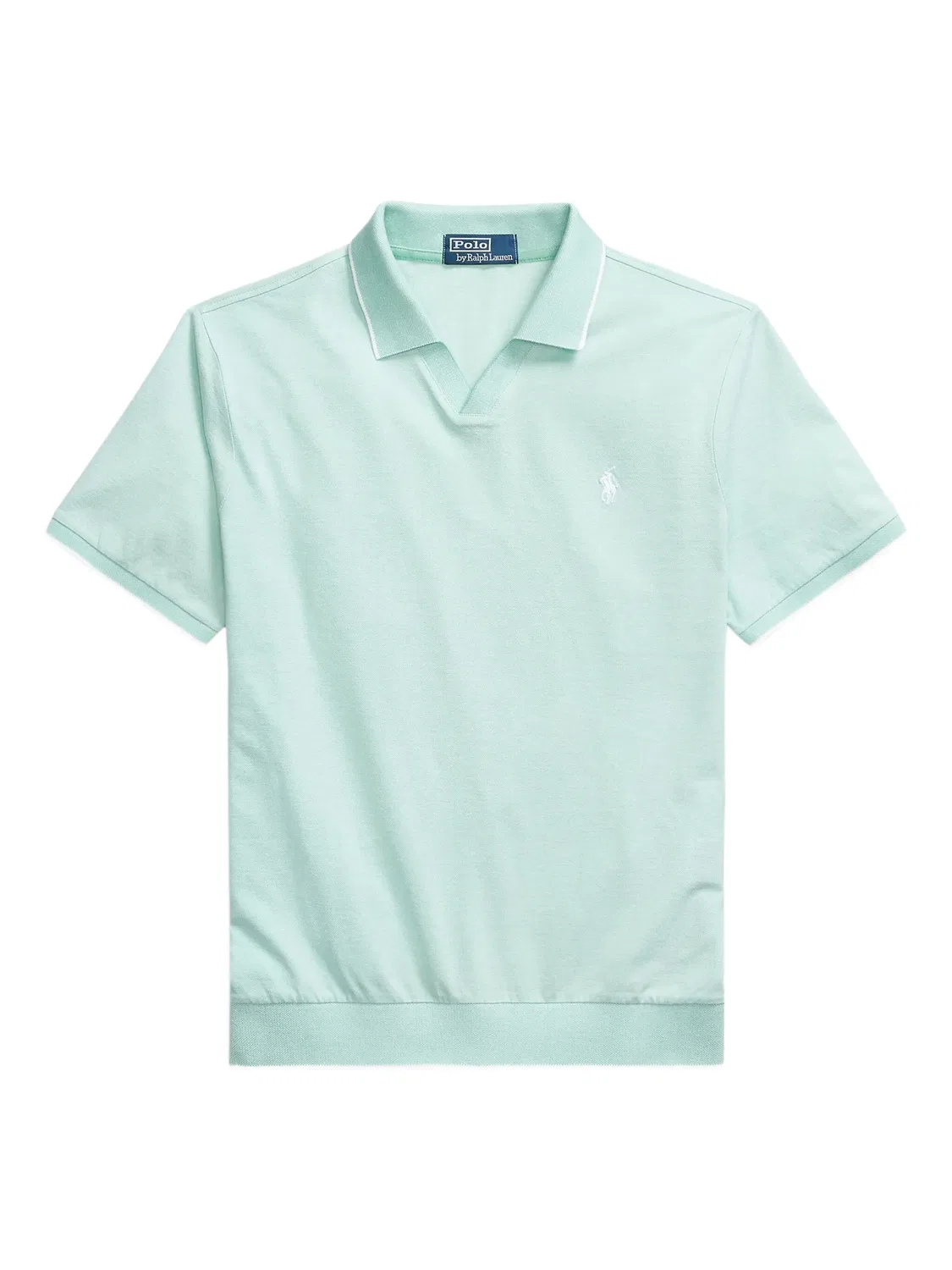 Поло с жаккардовой сеткой Polo Ralph Lauren, голубой