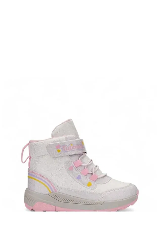 Детские ботинки для девочек с липучкой Arzen Bebe, White