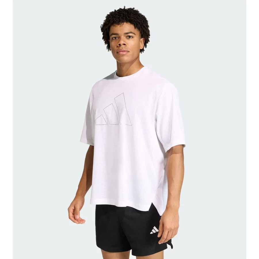 Мужская футболка из сетки с длинным рукавом Pl Es Mesh T adidas, Белый