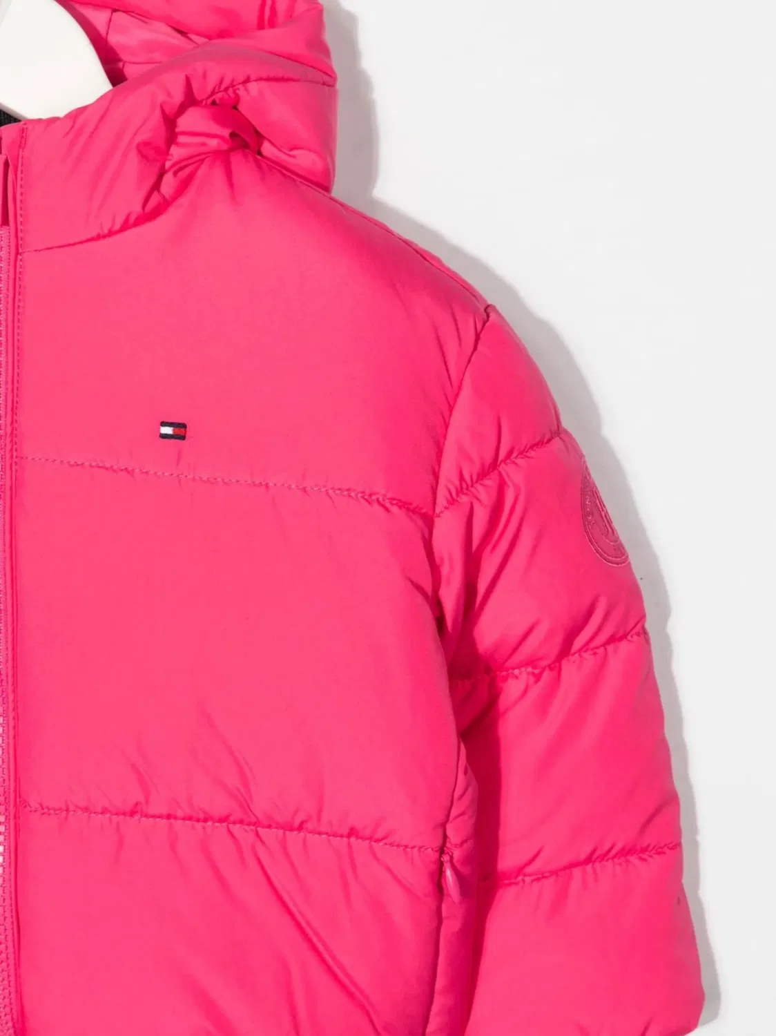 Утепленная куртка с вышитым логотипом Tommy Hilfiger, розовый — фото 3
